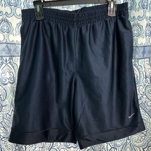 Vintage Y2K Nike Swoosh Embroidered Navy Blue Athletic Gym Shorts Men's L